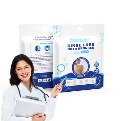 Rinse Free Body Sponge Wipes